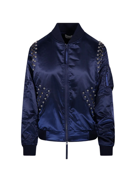  P.a.r.o.s.h. Studded Bomber Jacket - Blue 