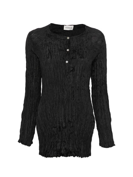  P.a.r.o.s.h. Textured Blouse - Black 