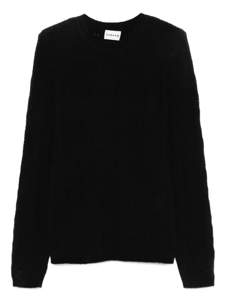  P.a.r.o.s.h. Textured Round-neck Jumper - Black 