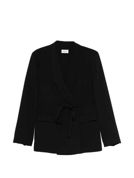  P.a.r.o.s.h. Tie-detail Blazer - Black 