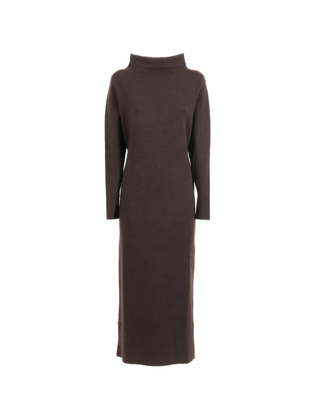  P.a.r.o.s.h. Turtleneck Midi Dress - Brown 