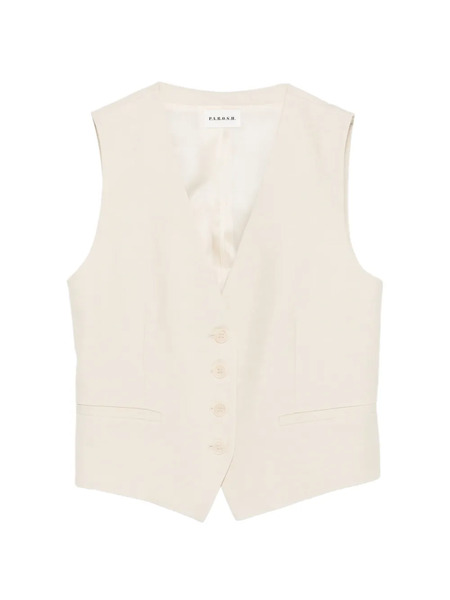  P.a.r.o.s.h. V-neck Button Vest - Neutrals 