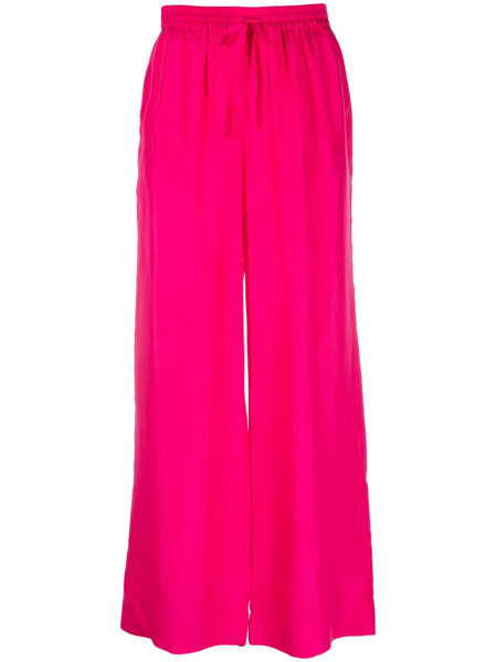  P.a.r.o.s.h. Wide Leg Silk Drawstring Trousers - Pink 