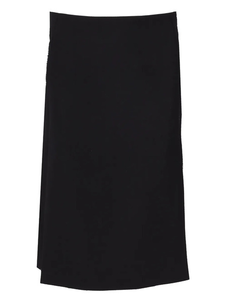  P.a.r.o.s.h. Wool-blend Midi Skirt - Black 