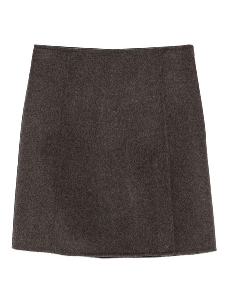  P.a.r.o.s.h. Wool Mini Skirt - Brown 