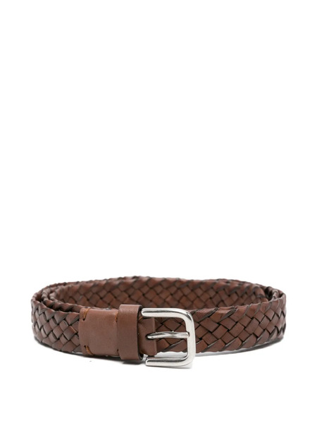  P.a.r.o.s.h. Woven Leather Belt - Brown 
