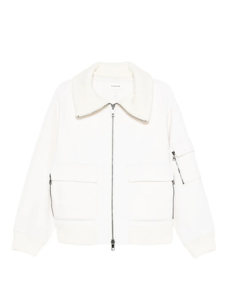  P.a.r.o.s.h. Zip-front Patch-pocket Jacket - White 