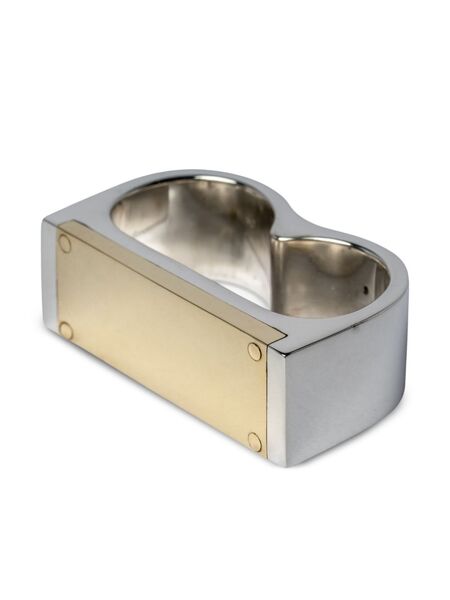  Parts Of Four Plate Double Ring - Silver 