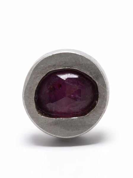  Parts Of Four Ruby Stud Earring - Grey 