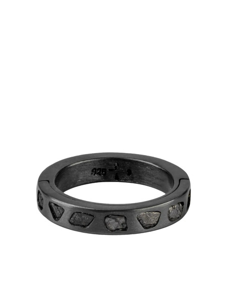  Parts Of Four Sterling Silver Sistema Diamond Ring - Black 