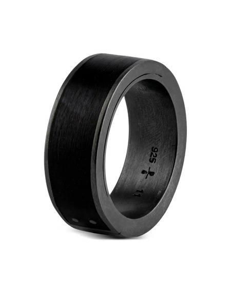  Parts Of Four Sterling Silver Sistema Ring - Black 