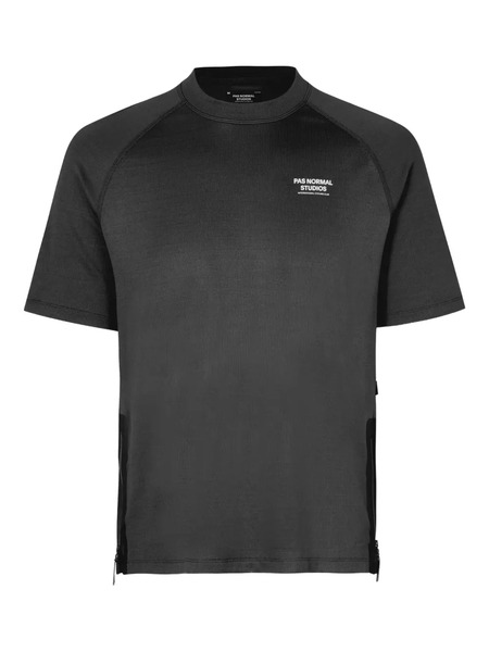  Pas Normal Studios Escapism Raglan-sleeve Zip-detail T-shirt - Black 