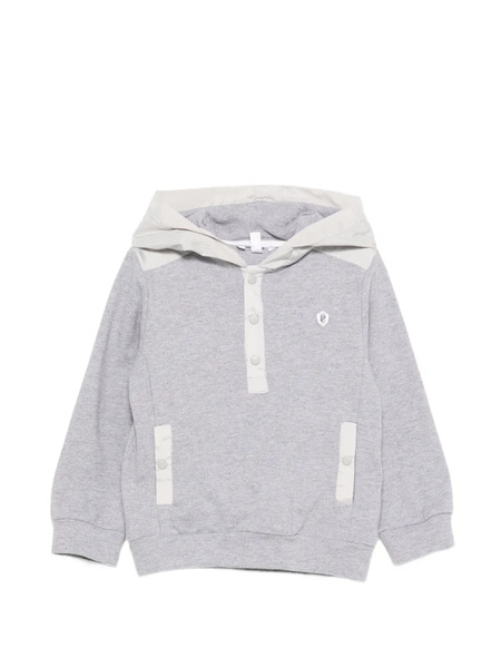  Patachou Buttoned Hoodie - Grey 