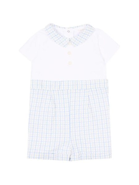  Patachou Checked Rompers - White 