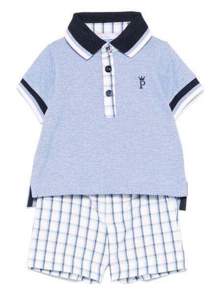  Patachou Checked Shorts Set - Blue 