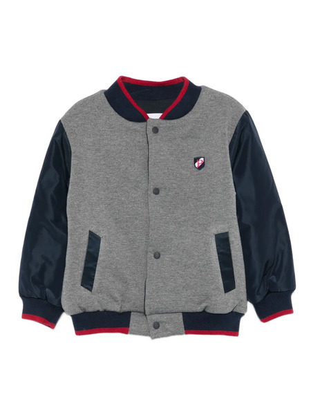  Patachou Contrast-panel Bomber Jacket - Grey 