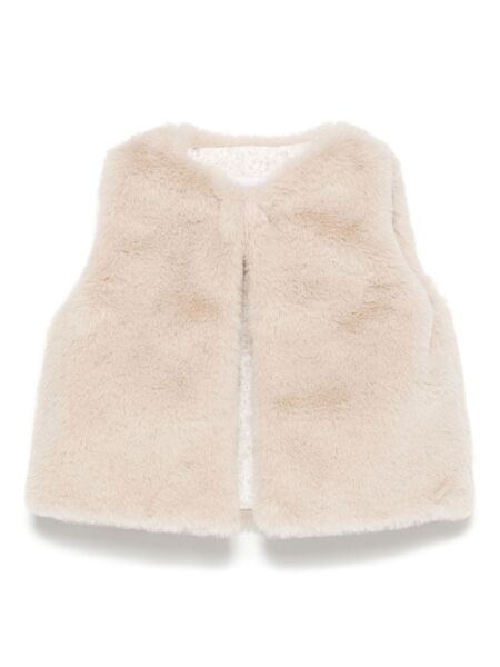  Patachou Faux-fur Gilet - Neutrals 