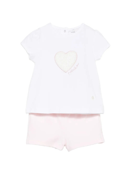  Patachou Heart-embellished Tracksuit - Pink 
