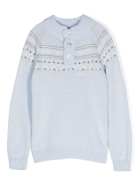  Patachou Intarsia-knit Sweater - Blue 