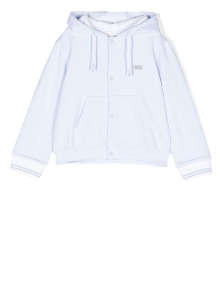  Patachou Logo-patch Drawstring Hoodie - Blue 