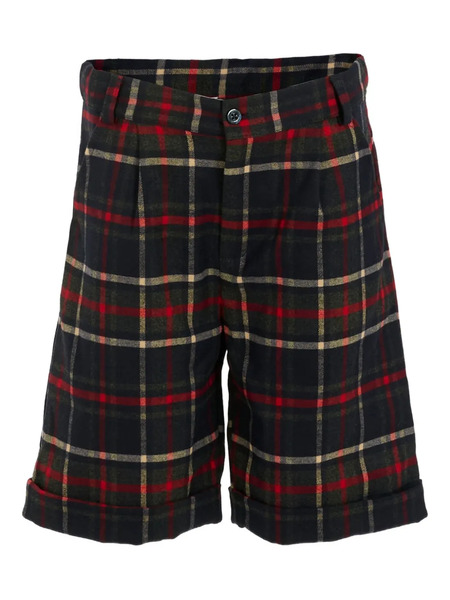  Patachou Pleated Checked Shorts - Blue 
