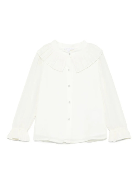  Patachou Pleated-collar Blouse - Neutrals 