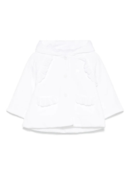  Patachou Ruffle-trim Coat - White 