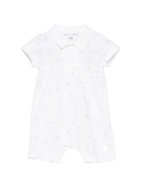  Patachou Short-sleeve Rompers - White 
