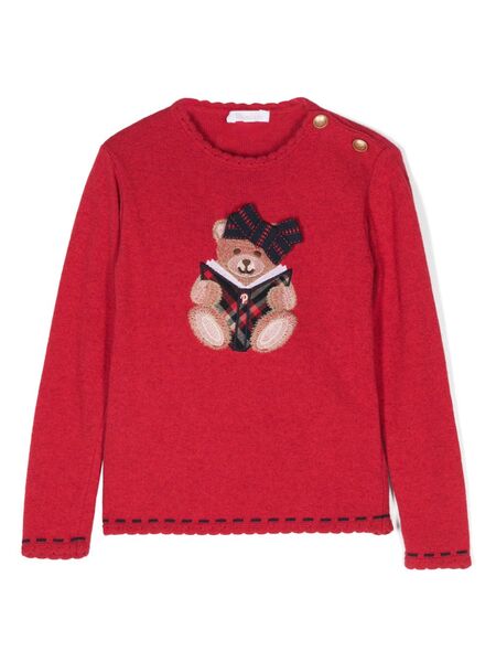  Patachou Teddy-bear-embroidered Sweater 