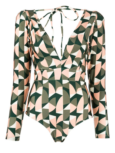  Patbo Plitka Long-sleeve One-piece - Green 