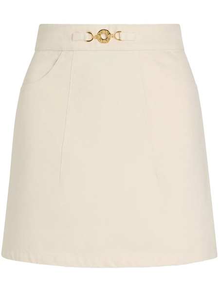  Patou A-line Denim Mini Skirt - Neutrals 