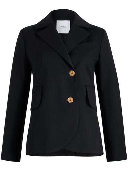  Patou Belted Twill Blazer - Black 