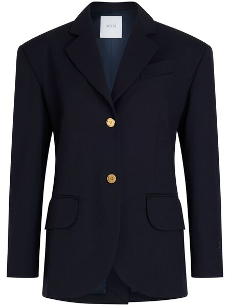  Patou Belted Twill Jacket - Blue 