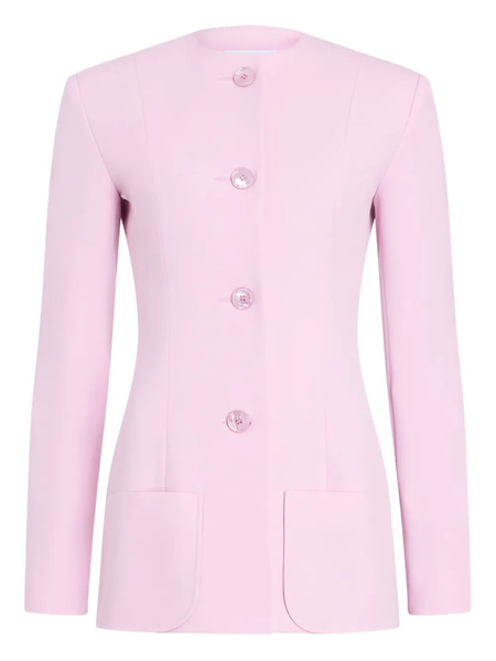  Patou Button-fastening Collarless Jacket - Pink 