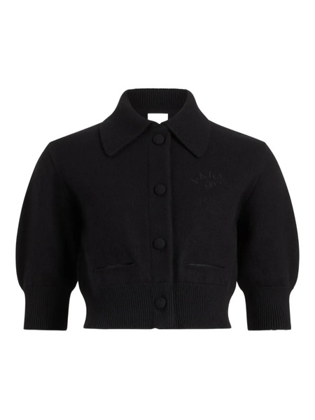  Patou Buttoned-up Wool Cardigan - Black 