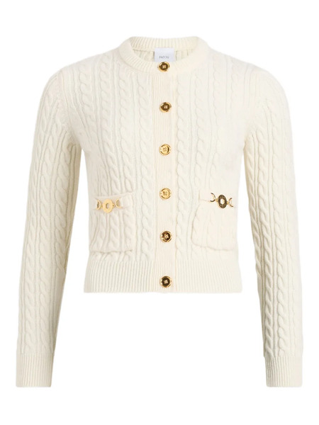  Patou Cable-knit Buttoned Cardigan - Neutrals 