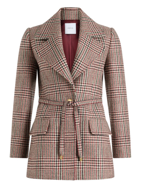  Patou Checked Belted Blazer - Neutrals 