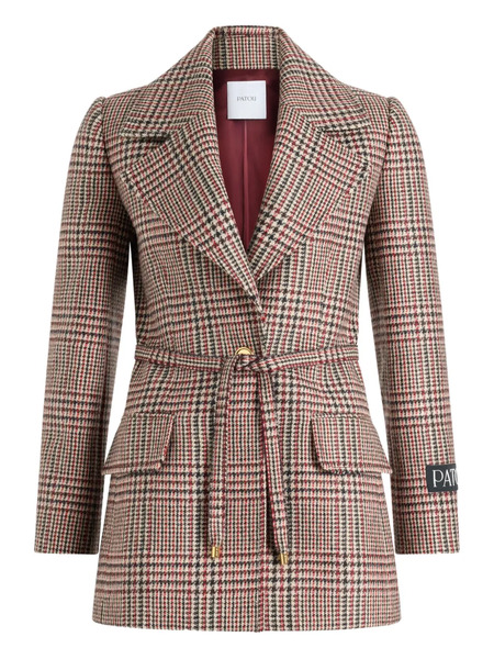  Patou Checked Belted Jacket - Neutrals 