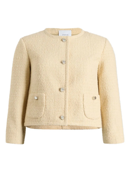  Patou Collarless Tweed Jacket - 097l 