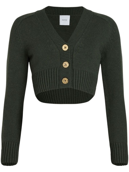  Patou Cropped Cardigan - Green 