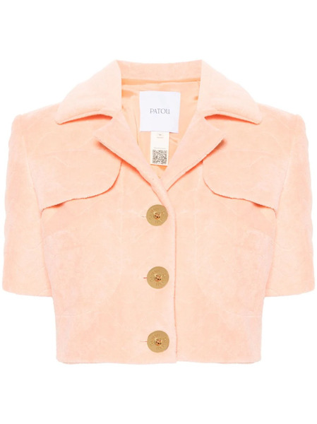  Patou Cropped Quilted Jacket - Orange 
