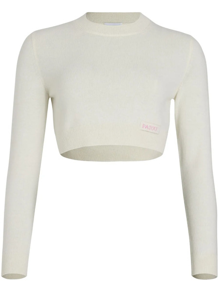  Patou Cropped Sweater - White 