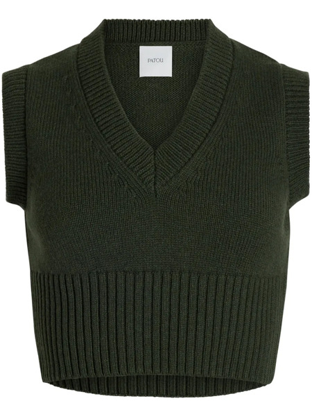  Patou Cropped Vest - Green 
