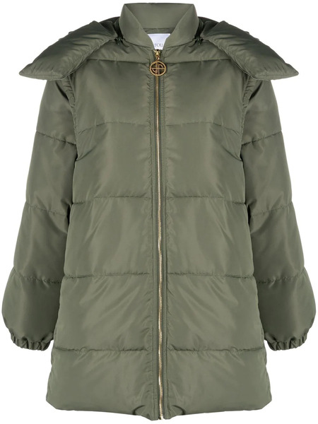  Patou Detachable-sleeve Puffer Coat - Green 