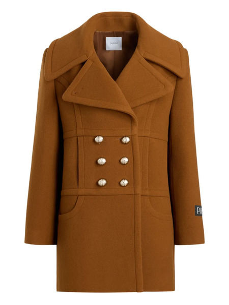  Patou Double-breasted Buttoned Coat - Brown 