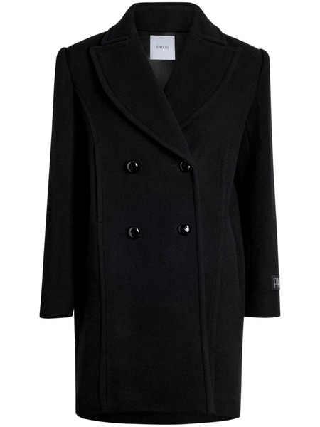  Patou Double-breasted Coat - Black 