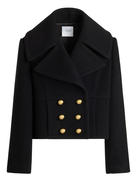 Patou Double-breasted Coat - Black 