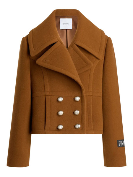  Patou Double-breasted Wool Jacket - Brown 