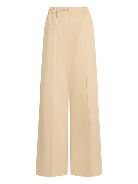  Patou Elasticated-waist Buttoned Palazzo Pants - Neutrals 