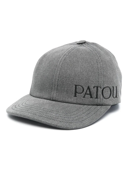  Patou Embroidered-logo Denim Cap - Grey 
